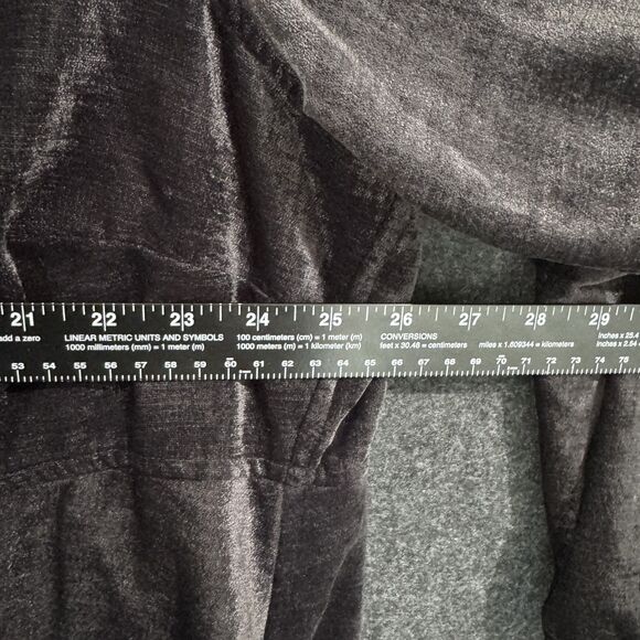 Soft Surroundings Jacket Women's 3X Black Button Front Velvet Textured Top Plus - Picture 4 of 7